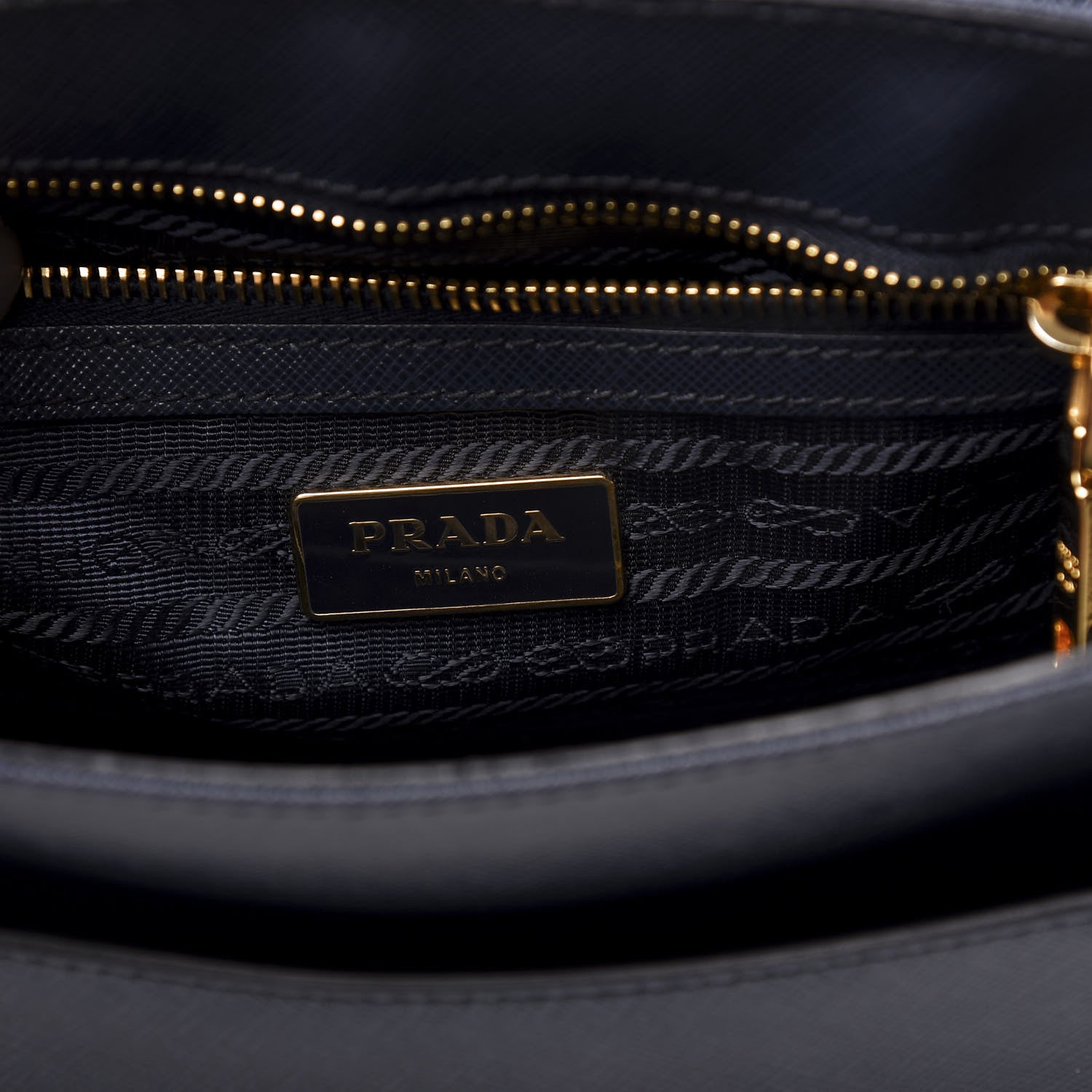 Prada Saffiano Lux Messenger Bag Baltico 6 of 16