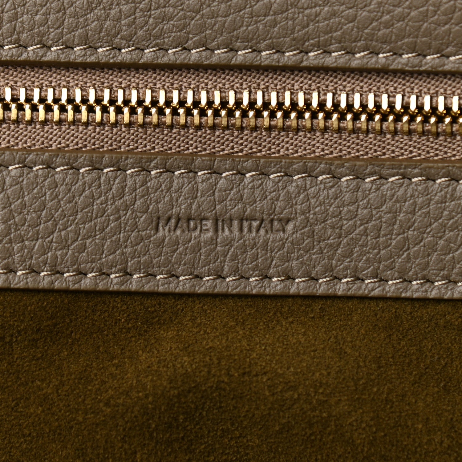 Celine Soft Grained Calfskin Small Belt Cabas Phantom Taupe 7 of 11