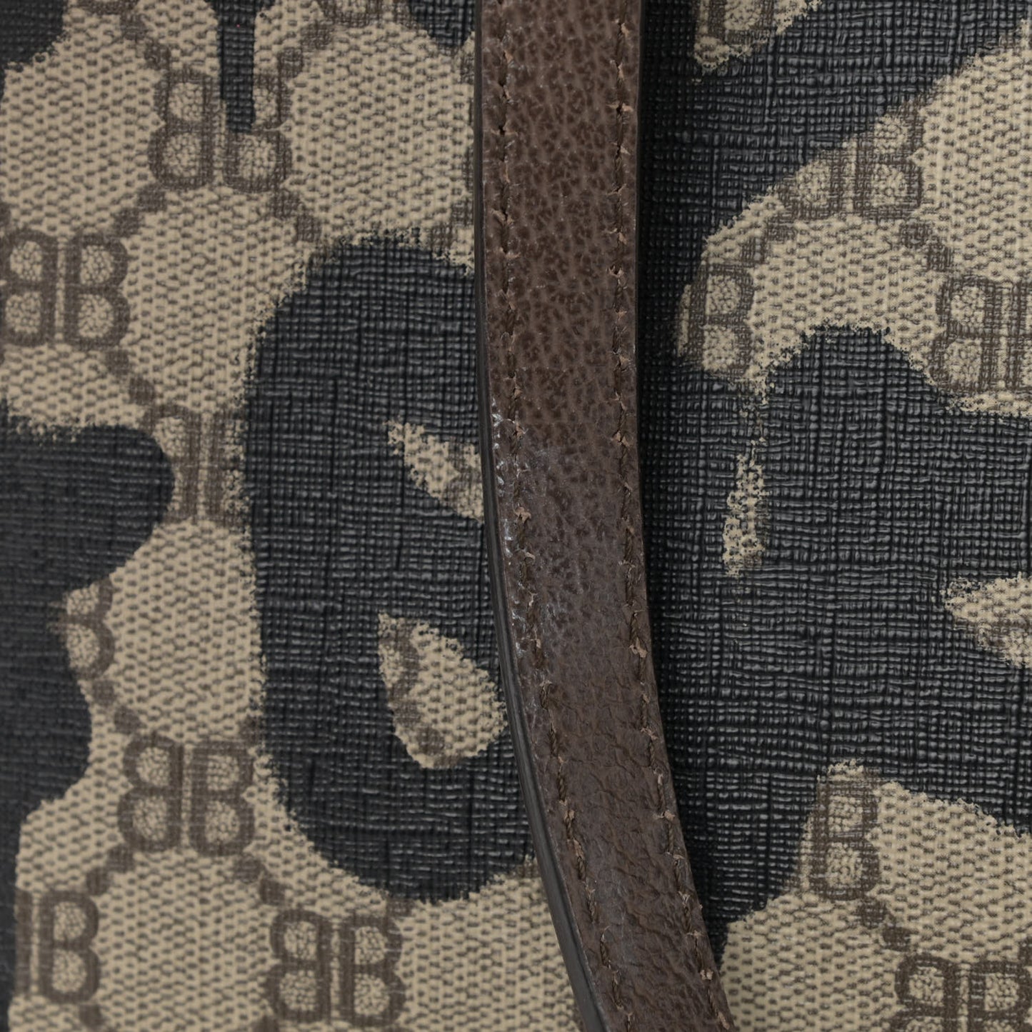 X BALENCIAGA BB Supreme Monogram Web Graffiti Medium Ophidia Shopping Tote Beige New Acero