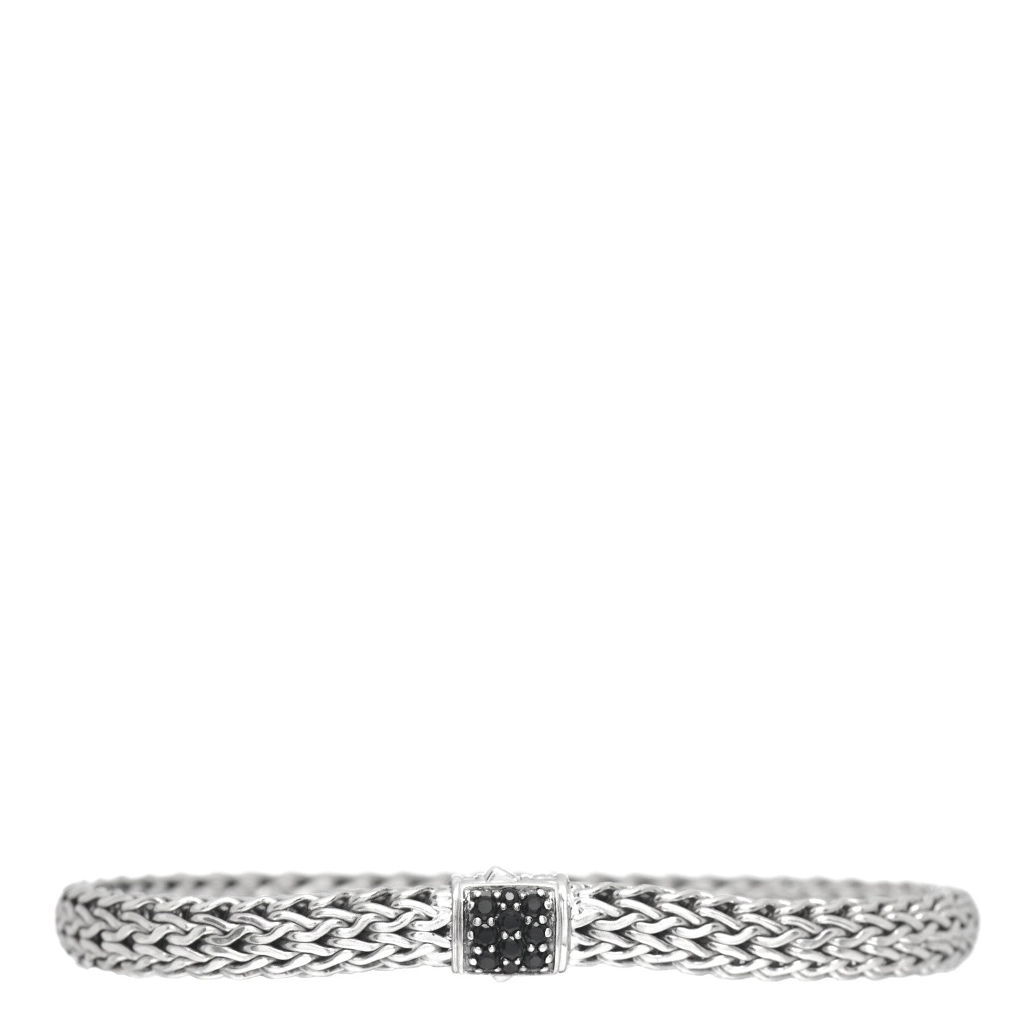 John Hardy Sterling Silver Black Sapphire 7mm Classic Chain Bracelet 1 of 4