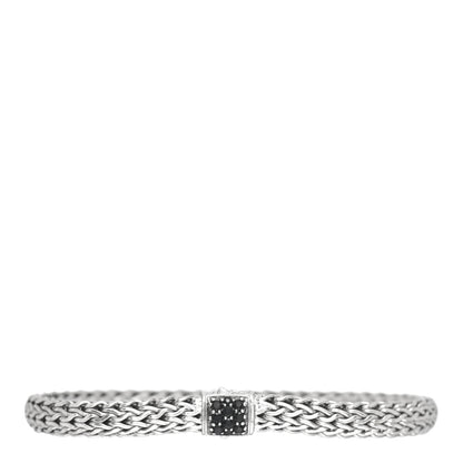 John Hardy Sterling Silver Black Sapphire 7mm Classic Chain Bracelet 1 of 4