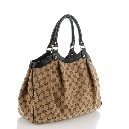 Gucci Monogram Medium Sukey Tote Beige Ebony Black 3 of 7
