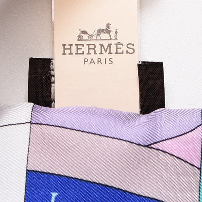 Hermes Silk Astrologie Nouvelle Twilly Rose Ivory Vert 4 of 6