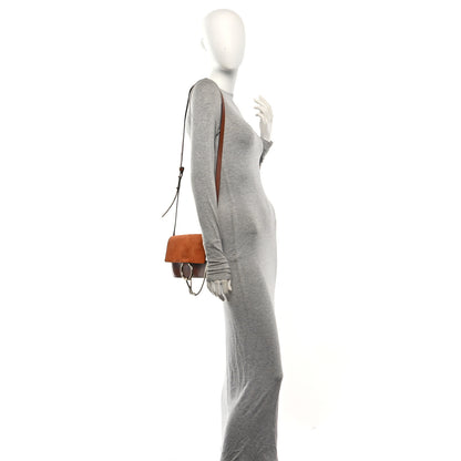 Chloe Suede Calfskin Small Faye Shoulder Bag Tobacco 2 of 10