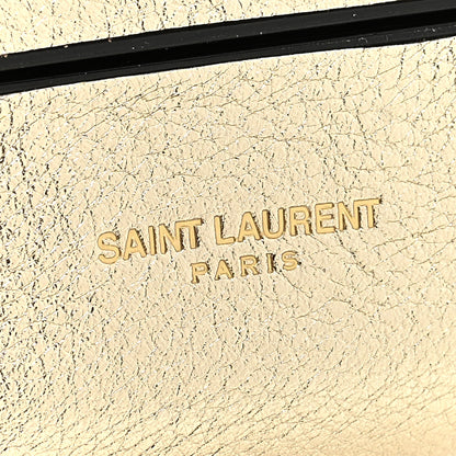 Saint Laurent Metallic Calfskin Paris Airpods Pro Holder Gold 4 of 4