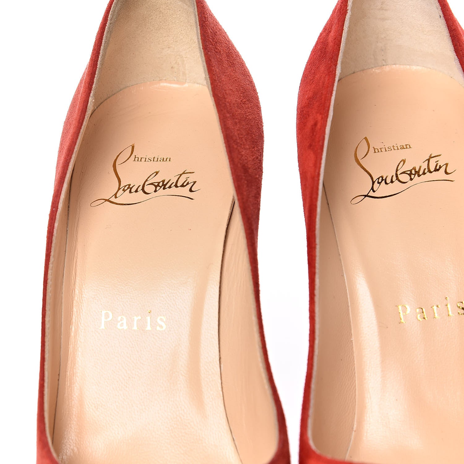 Christian Louboutin Veau Velours Pigalle Follies 100 Pumps 35.5 Flamenco 9 of 19