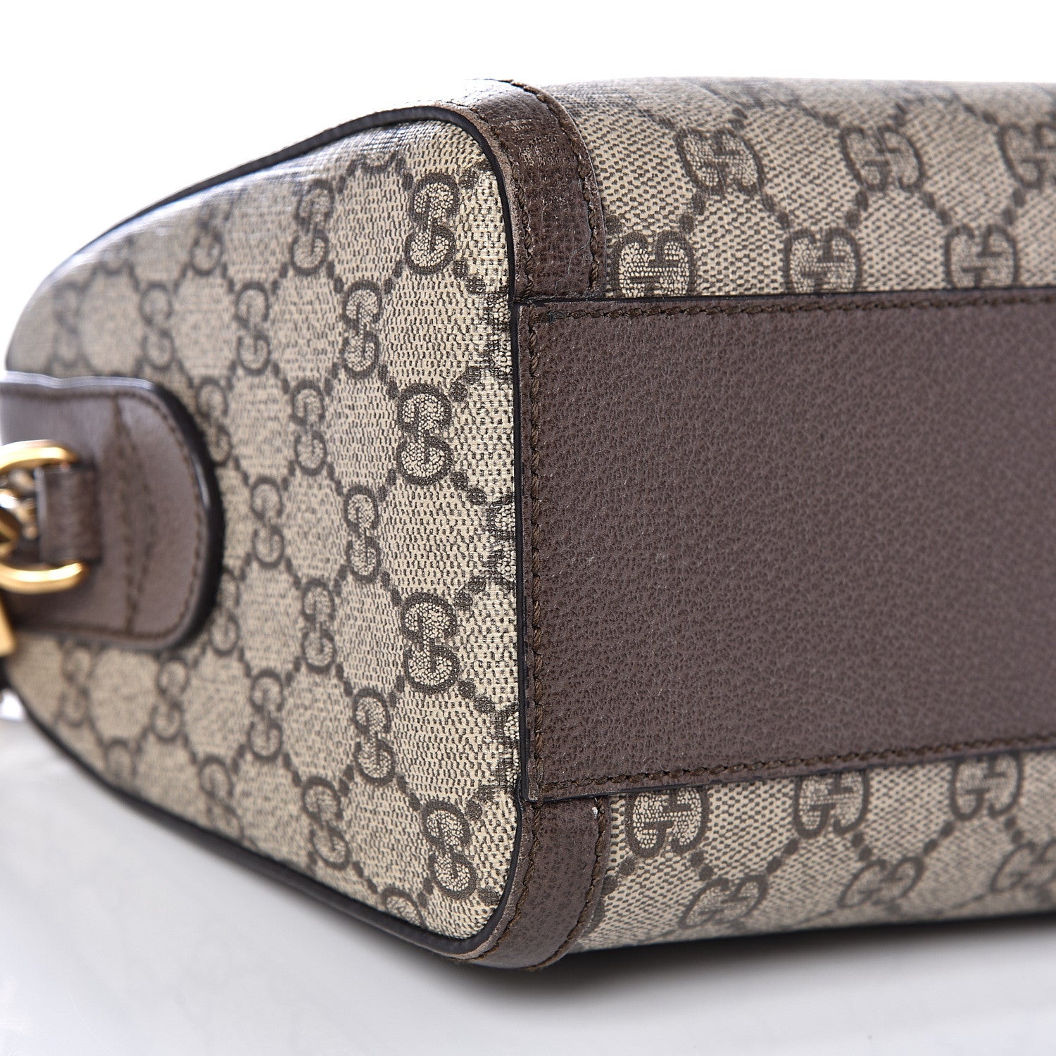 Gucci GG Supreme Monogram Web Medium Ophidia Boston Brown 7 of 11