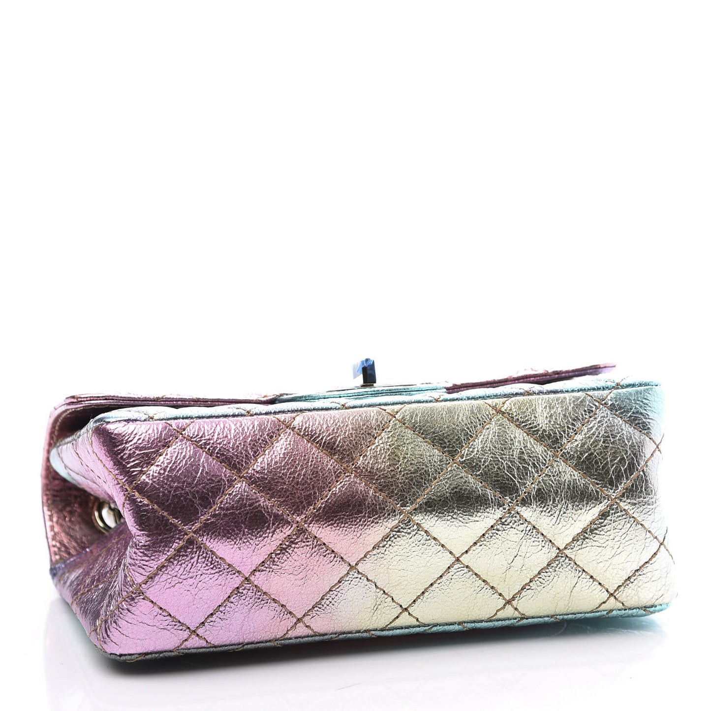 Metallic Goatskin Quilted Mini 2.55 Reissue Flap Multicolor