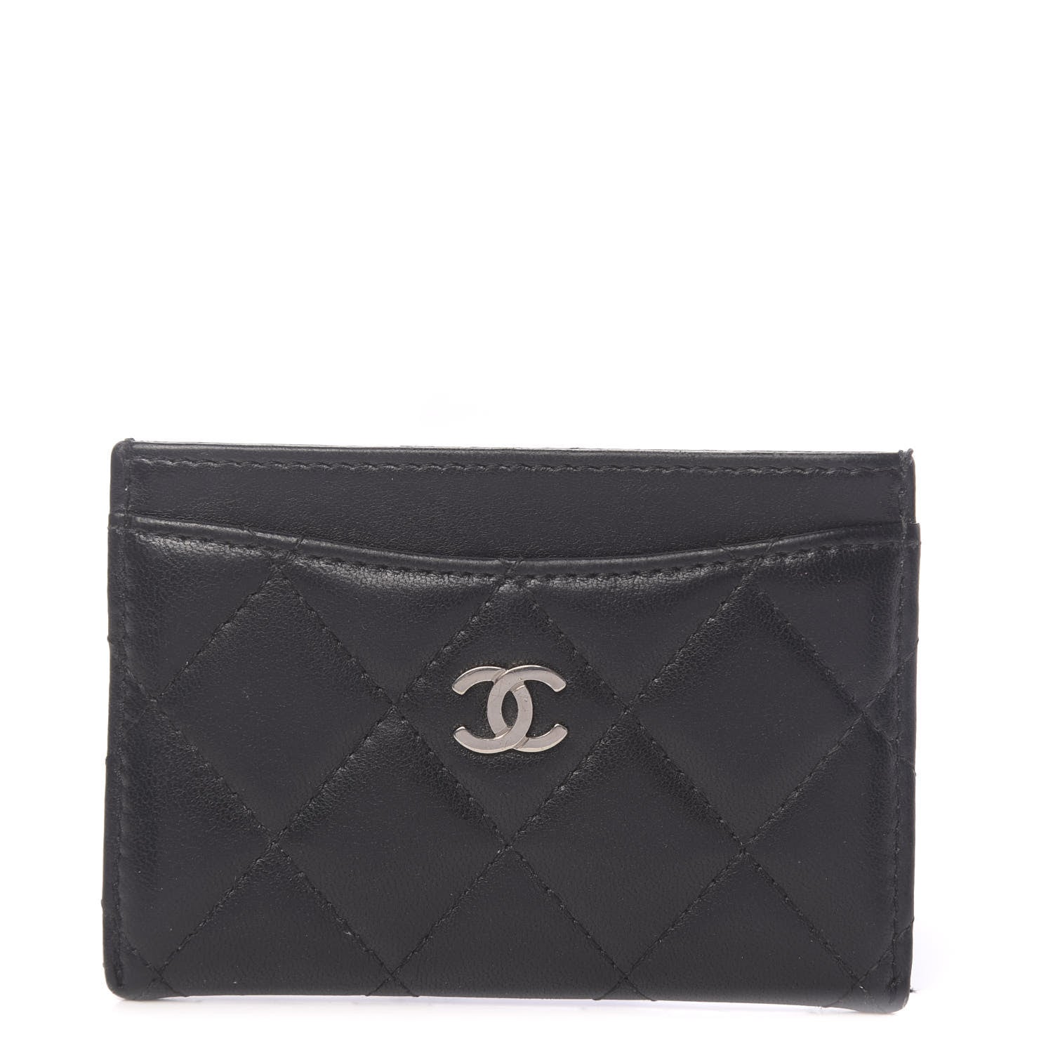 Chanel Lambskin Quilted Card Holder Black 1 of 9