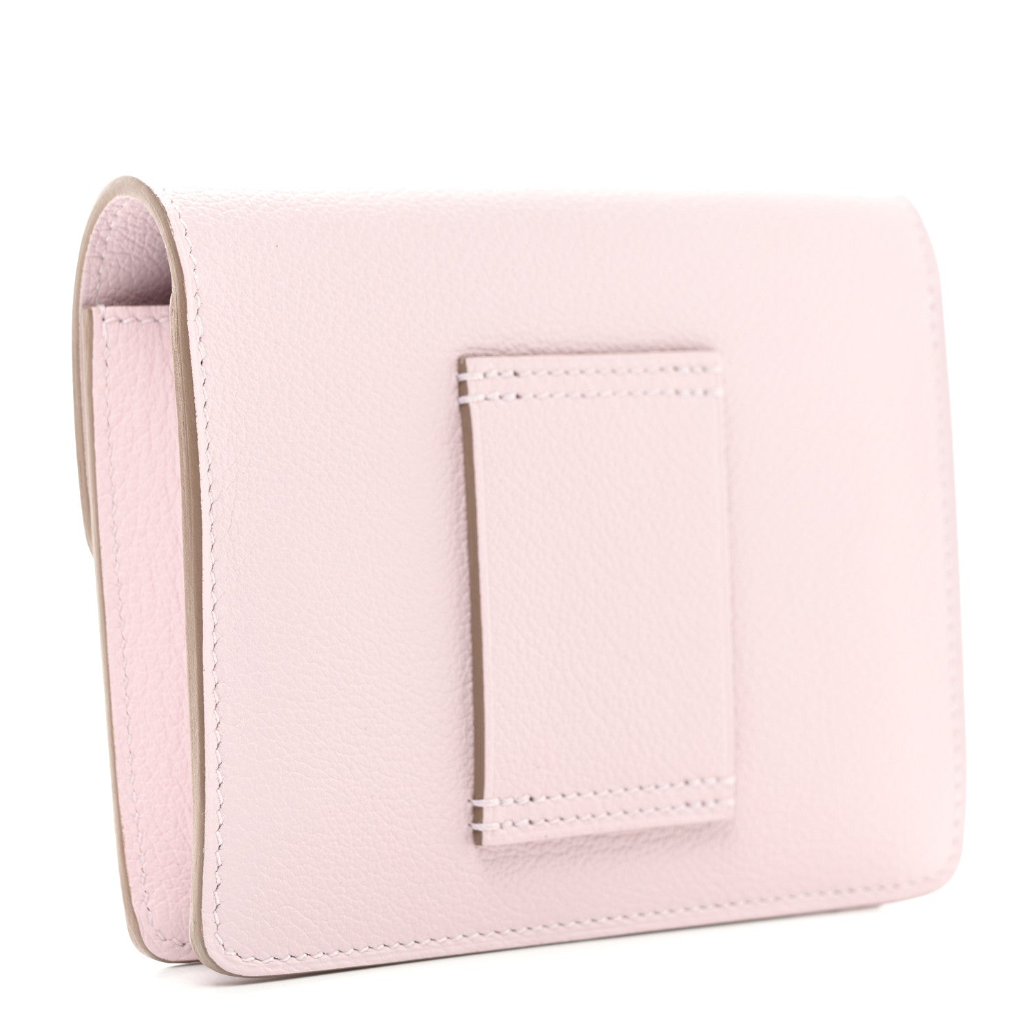 Hermes Evercolor Bi-Color Roulis Slim Wallet Mauve Pale Rouge Sellier 4 of 9