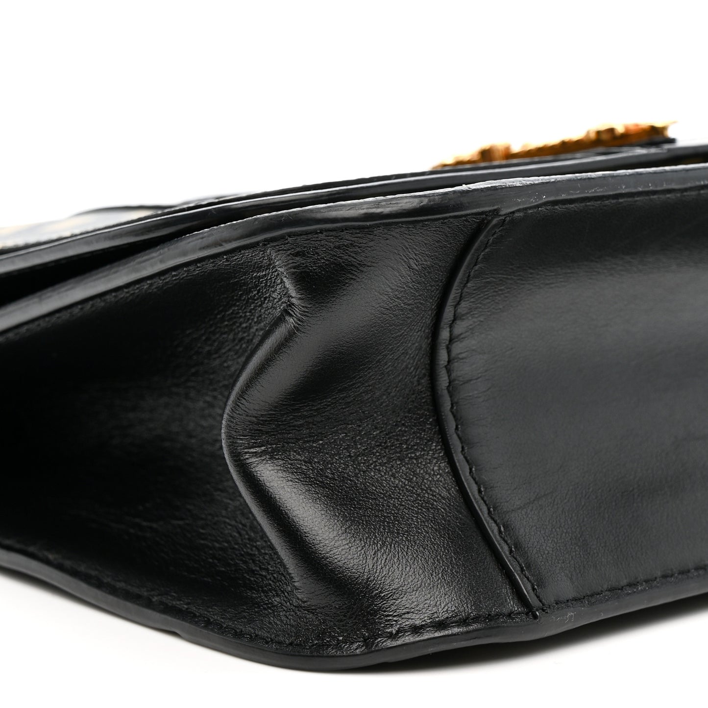 Coated Canvas La Greca Signature Print Virtus Top Handle Shoulder Bag Black Khaki