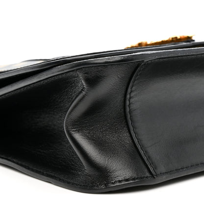 Versace Coated Canvas La Greca Signature Print Virtus Top Handle Shoulder Bag Black Khaki 8 of 12