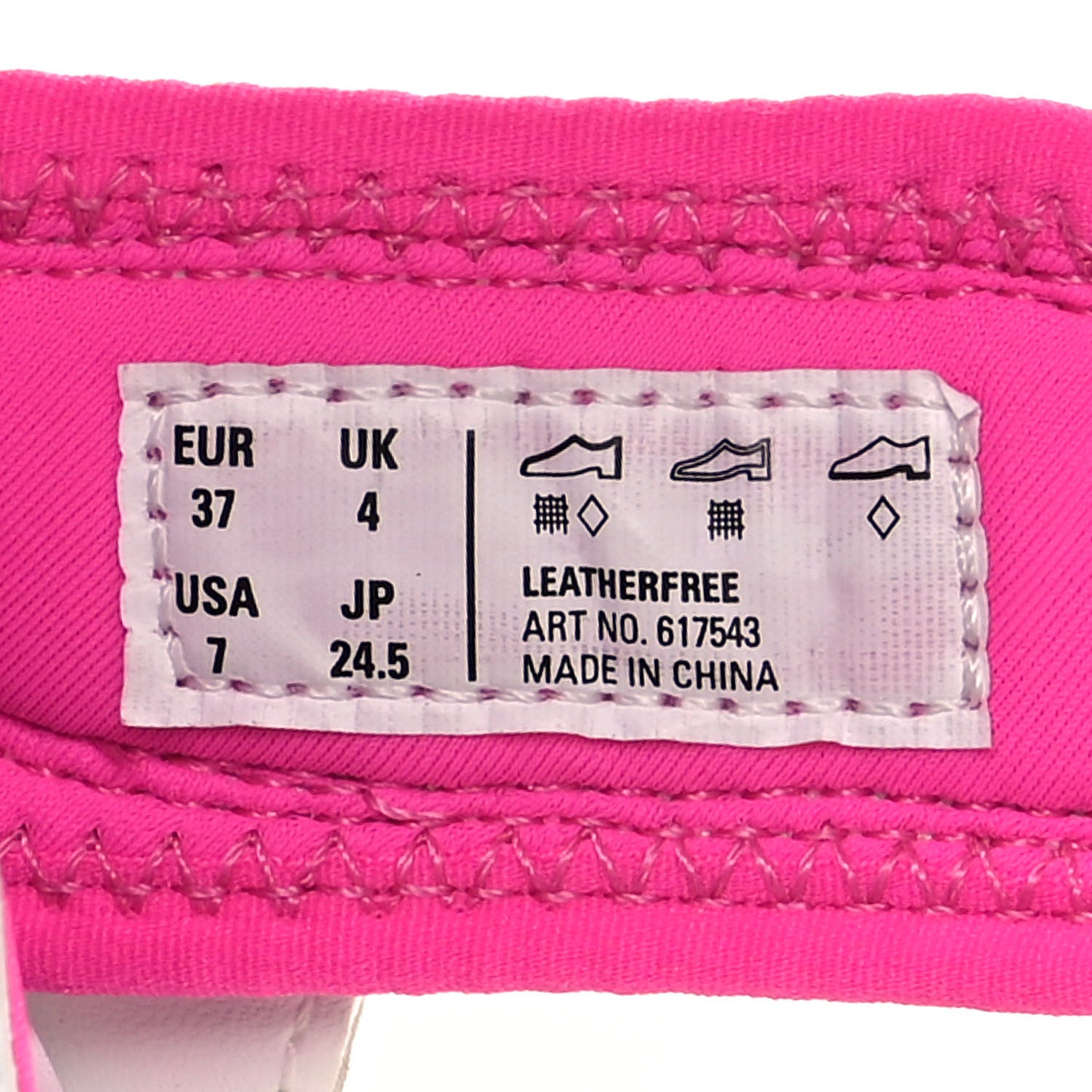 Rubber Neoprene Bi-Color Womens Track Sandals 37 White Fluo Pink