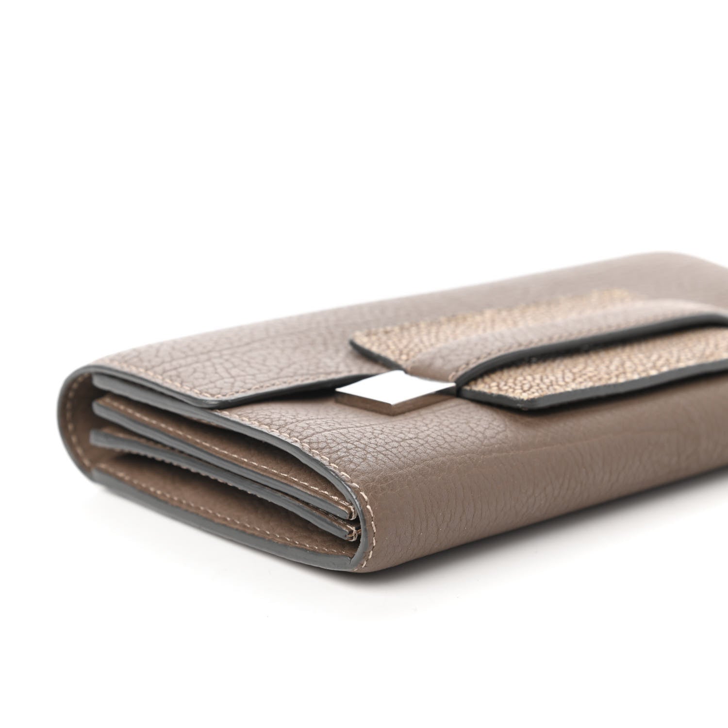 Delvaux Calfskin Galuchat Long Madame Polo Clutch Tourterelle 6 of 11