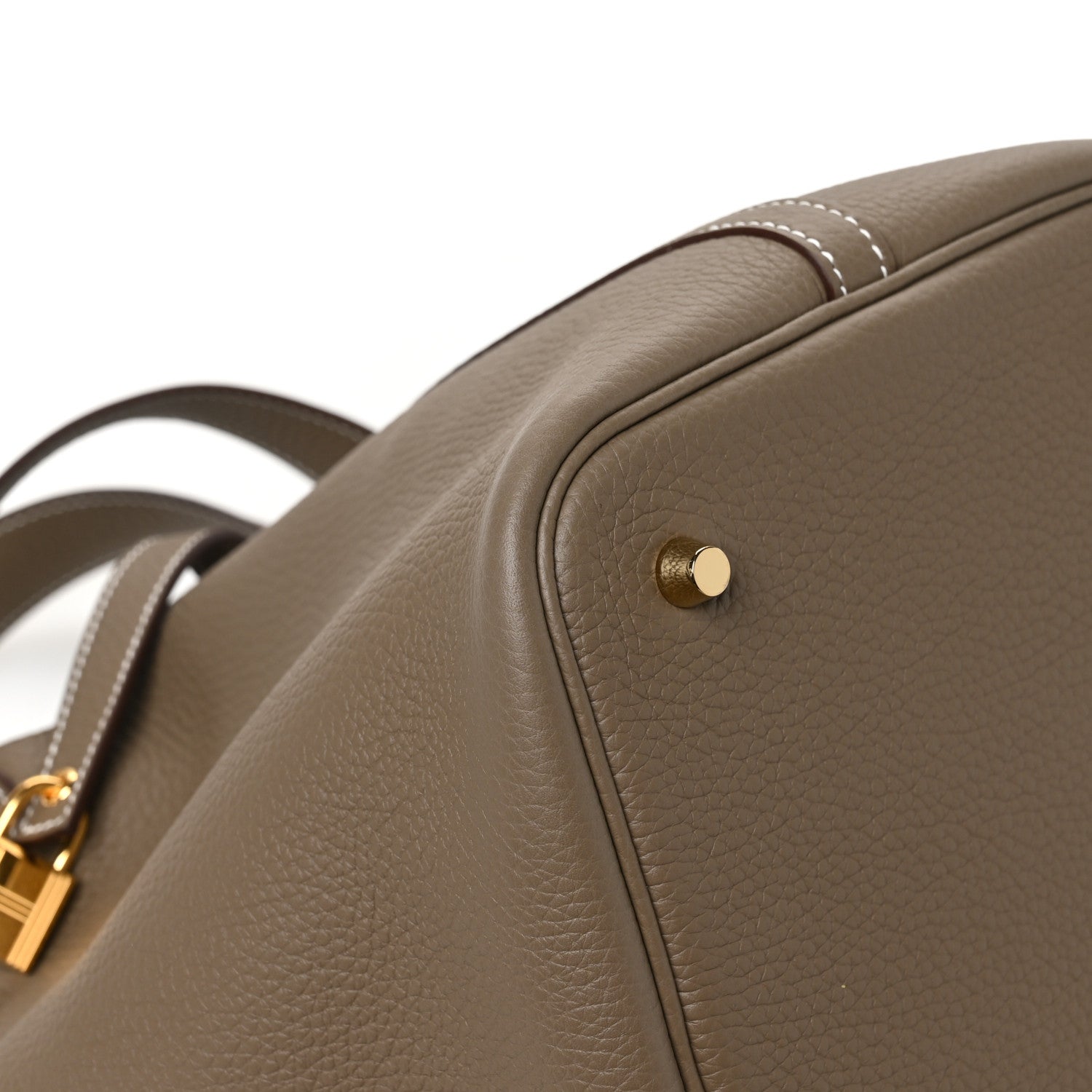 Hermes Taurillon Clemence Picotin Lock 22 MM Etoupe 12 of 13