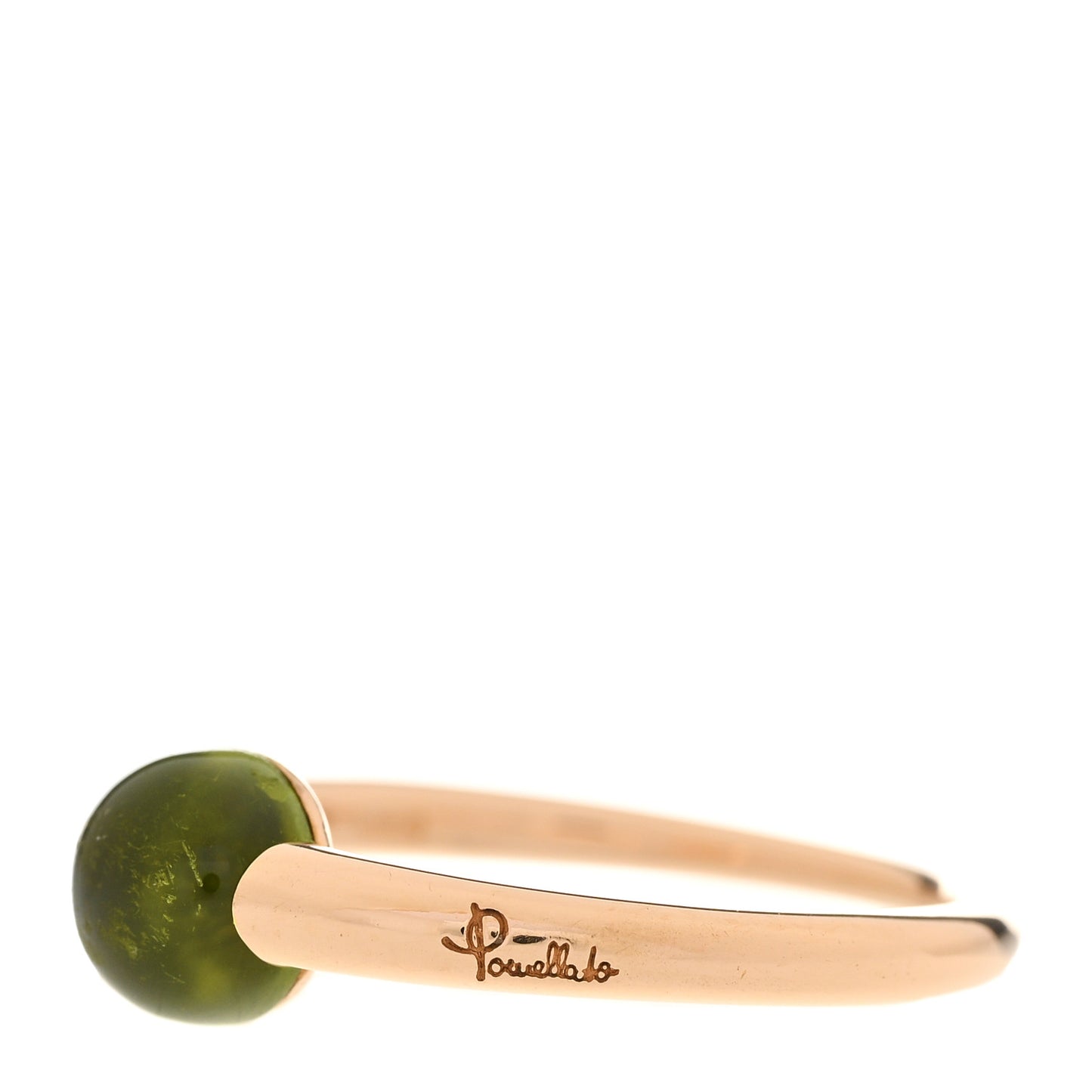 18K Rose Gold Peridot M'Ama Non M'Ama Ring 55 7.25