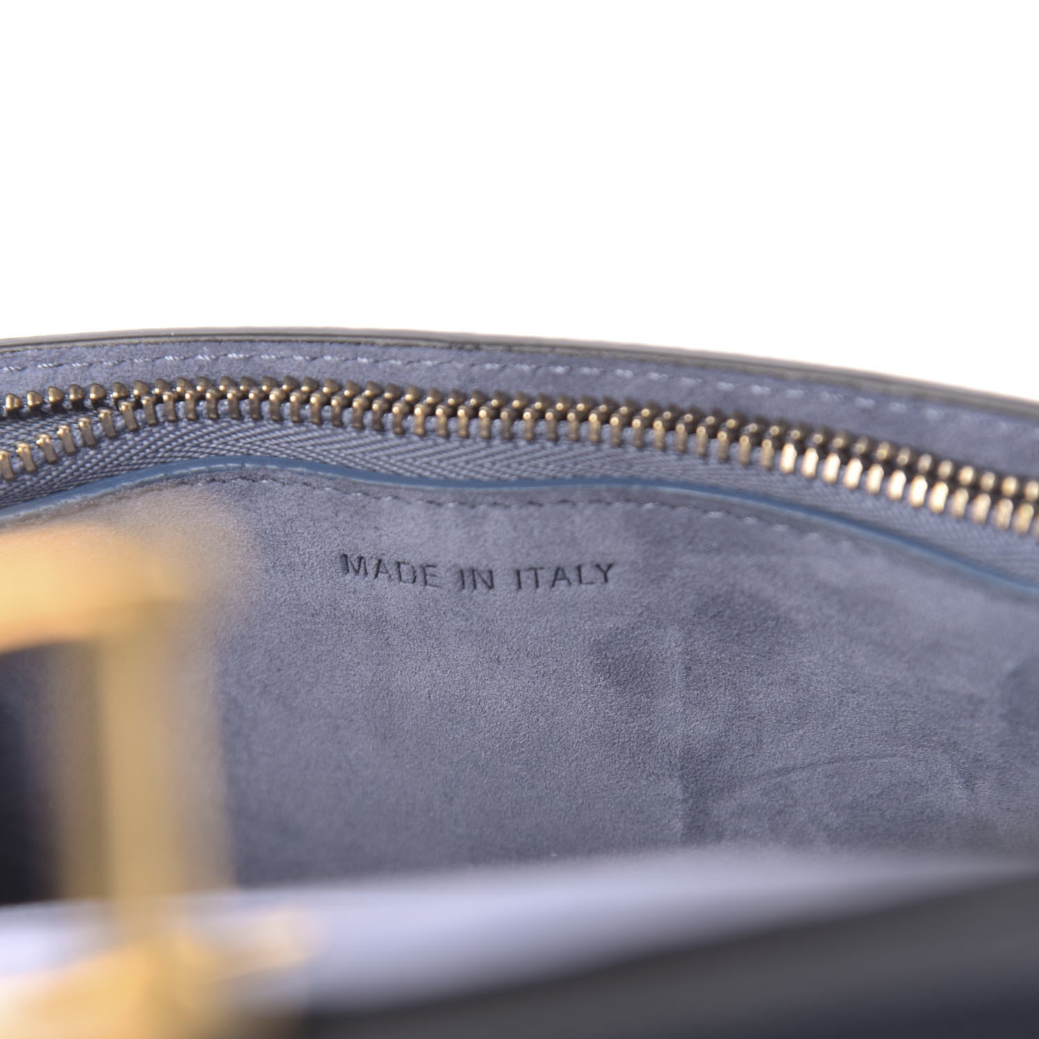 Christian Dior Grained Calfskin Saddle Belt Clutch Denim Blue 7 of 11