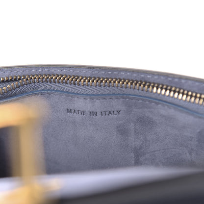 Christian Dior Grained Calfskin Saddle Belt Clutch Denim Blue 7 of 11