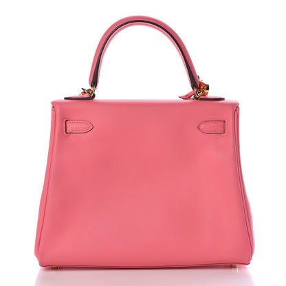 Hermes Swift Kelly Retourne 25 Rose Azalee 4 of 42
