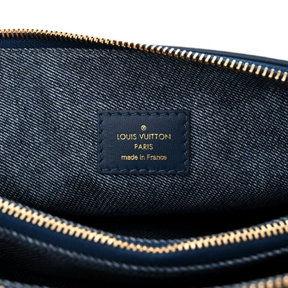 Louis Vuitton Lambskin Embossed Monogram Coussin PM Denim Blue 6 of 10