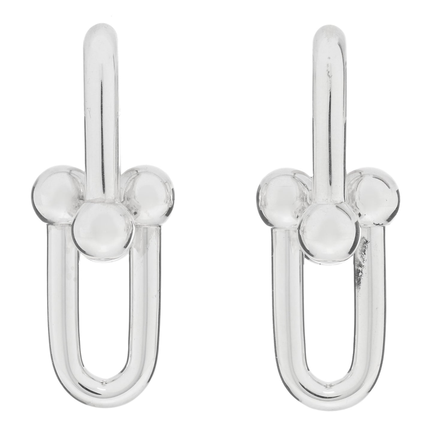 Sterling Silver Large HardWear Link Earrings