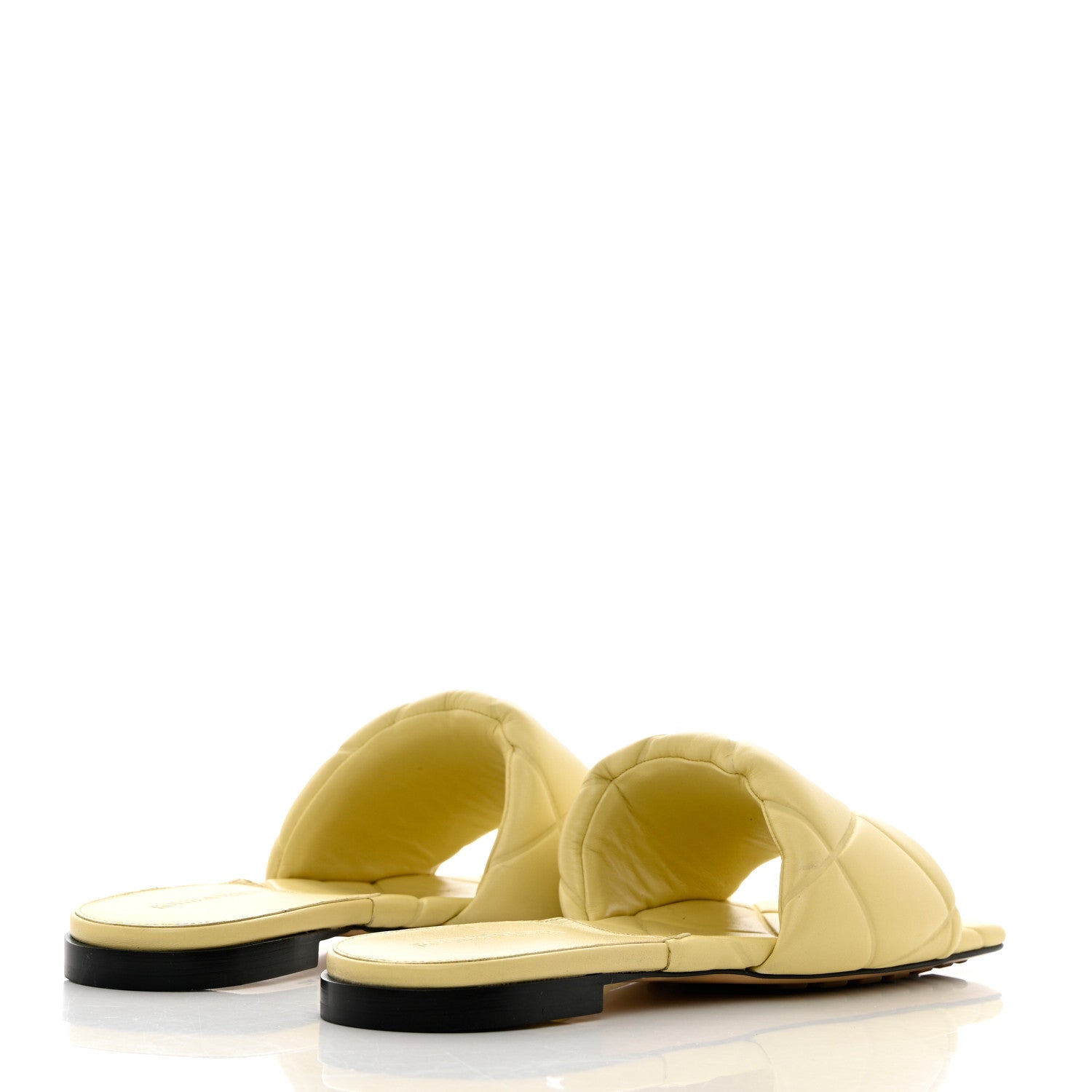 Bottega Veneta Nappa Quilted Rubber Lido Flat Sandals 39.5 Moon Beam 4 of 10