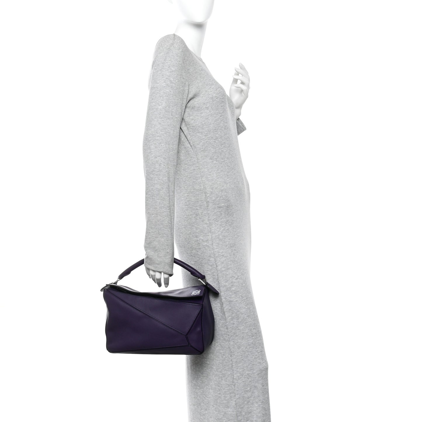 Calfskin Medium Puzzle Bag Purple