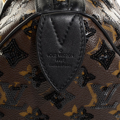 Louis Vuitton Monogram Sequins Eclipse Speedy 28 Black 8 of 8