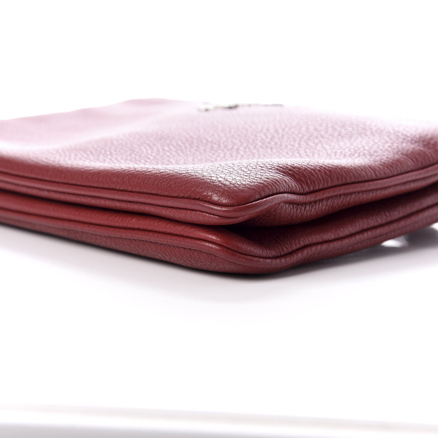 Vitello Phenix Double Zip Crossbody Bag Rubino