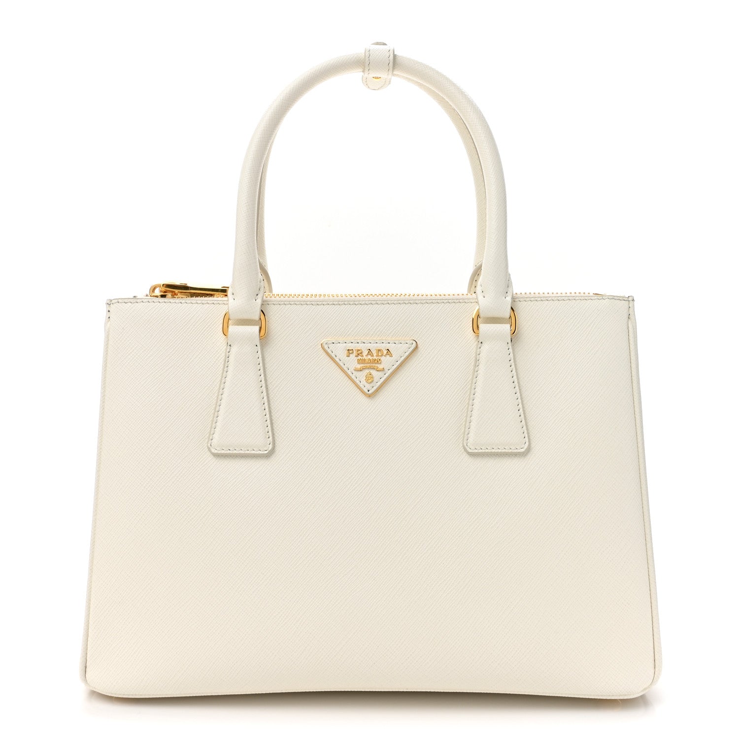 Prada Saffiano Lux Small Galleria Double Zip Tote White 1 of 12
