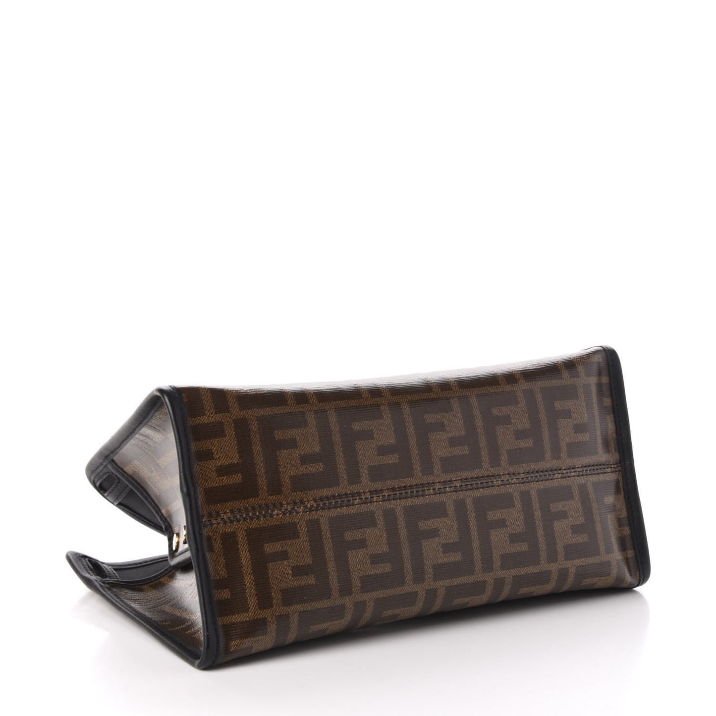 Glazed Fabric Vitello Century FF 1974 Stamp Patch Mini Peekaboo Defender Cover Mogano Panna Black