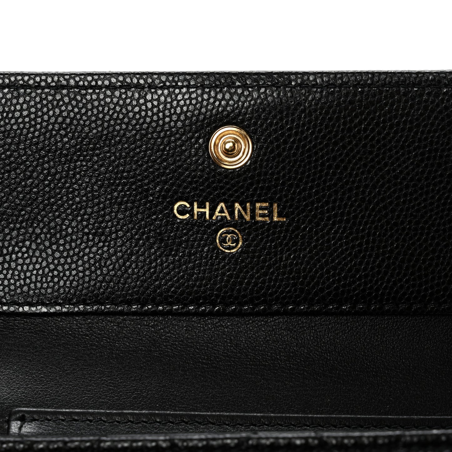Caviar Quilted Compact Boy Wallet Black