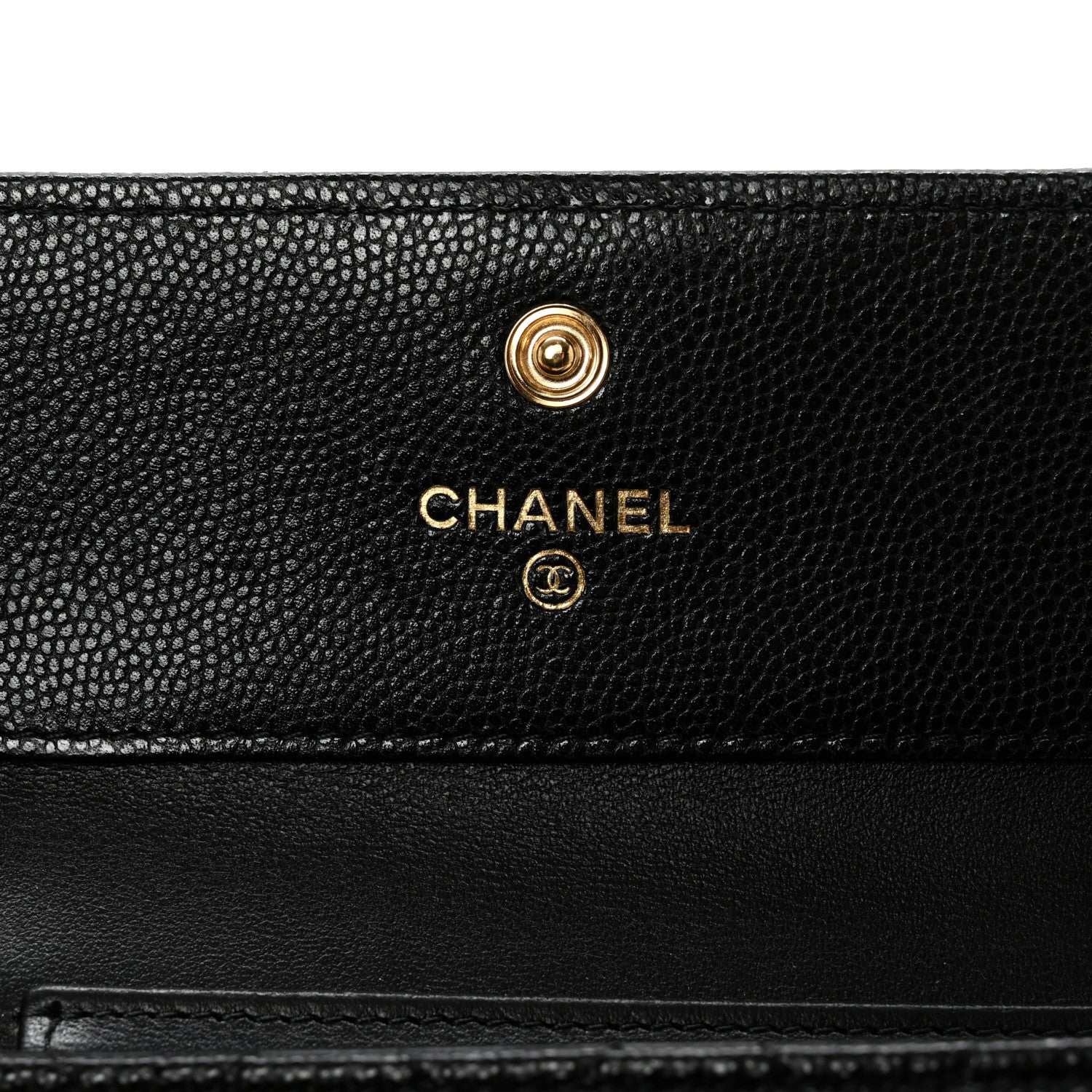 Chanel Caviar Quilted Compact Boy Wallet Black 7 of 10