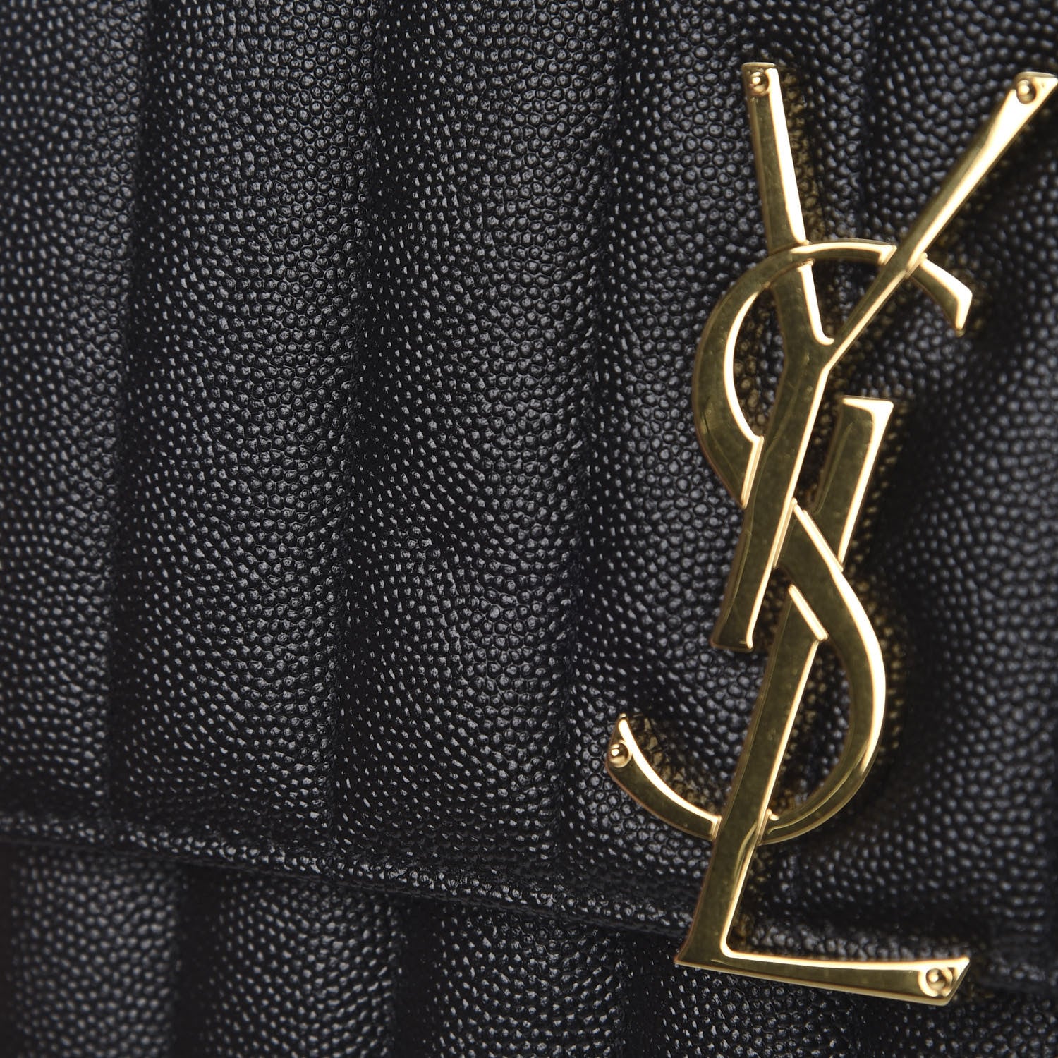 Saint Laurent Grain De Poudre Matelasse Monogram Medium Vicky Chain Bag Black 11 of 11