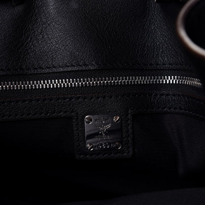 MCM Calfskin Ottomar Monogram Medium Essential Tote Black 5 of 5