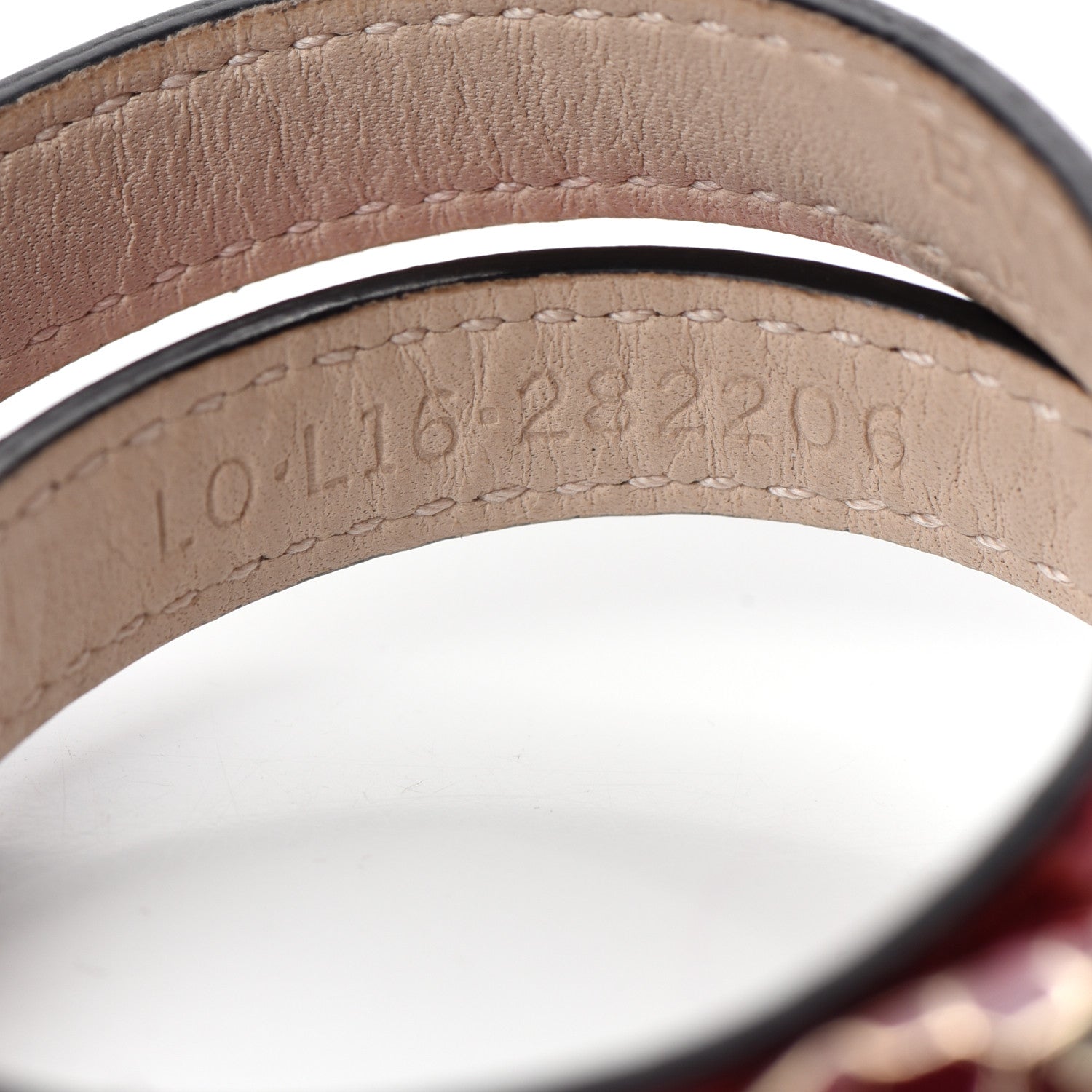 Bulgari Metallic Calfskin Serpenti Forever Double Coil Bracelet S Red 5 of 5