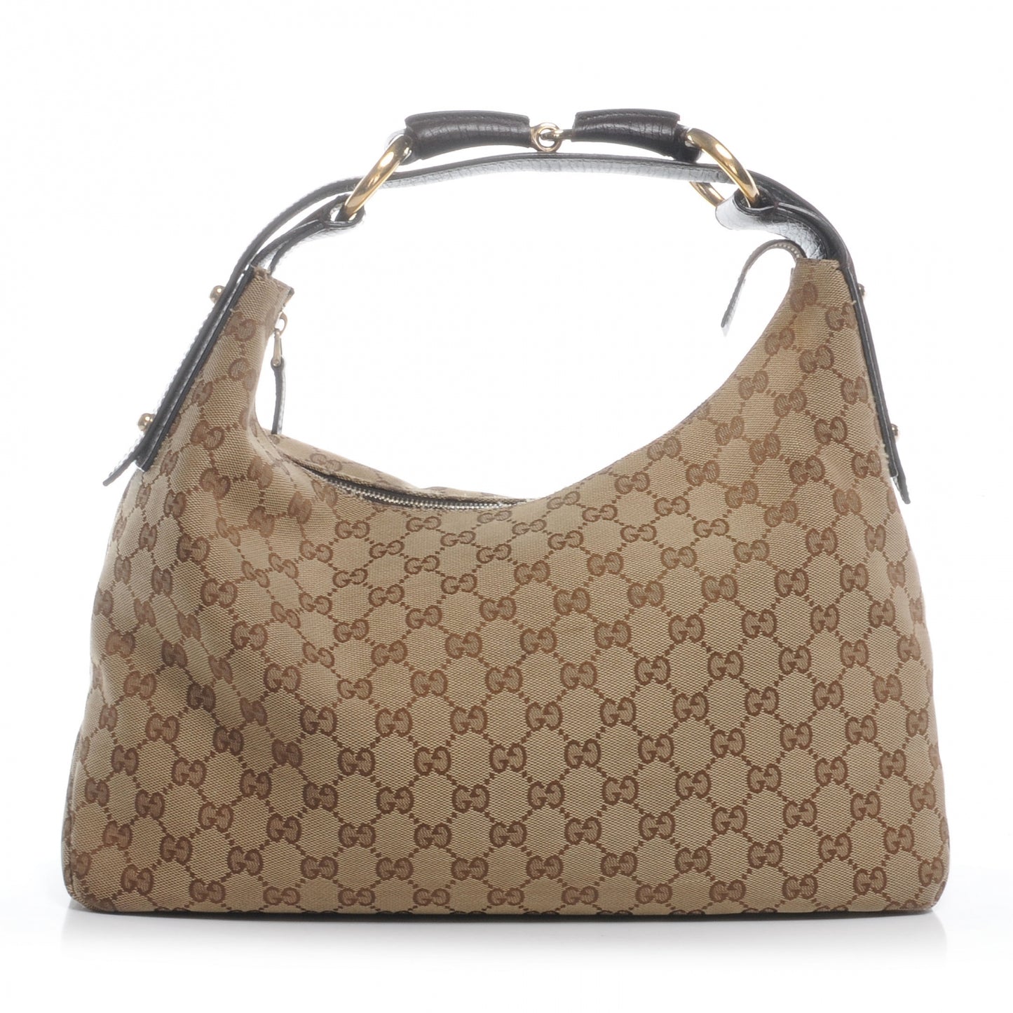Monogram Medium Horsebit Chain Hobo Ebony