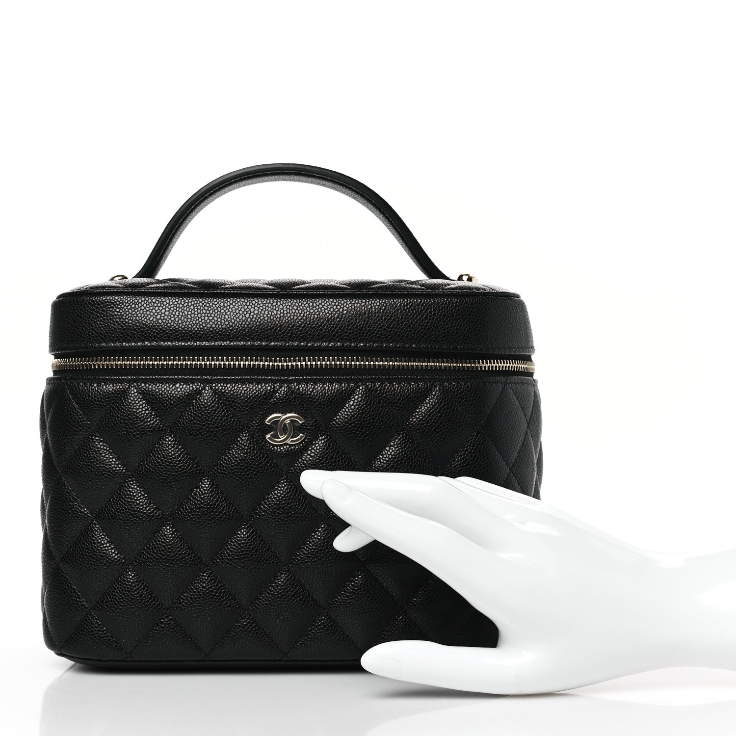 Chanel Caviar Quilted Large Vanity Pouch Black 2 of 11