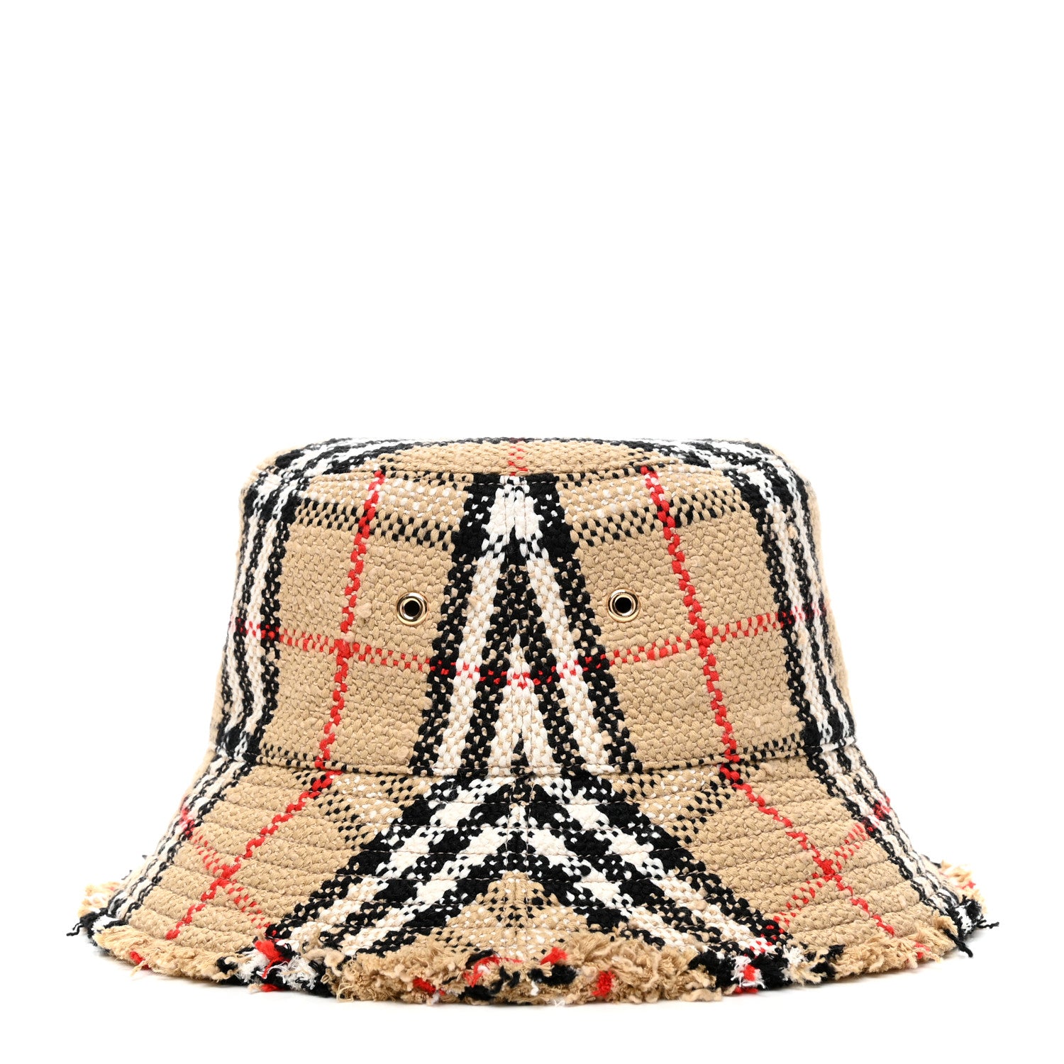 Burberry Tweed Check Bucket Hat M Archive Beige 4 of 8