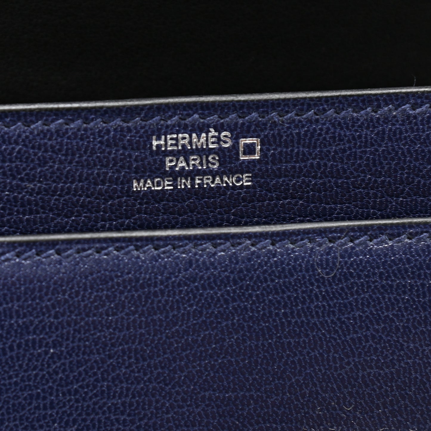 Epsom Shiny Alligator Mini Verrou Chaine Bag Bleu Encre Black