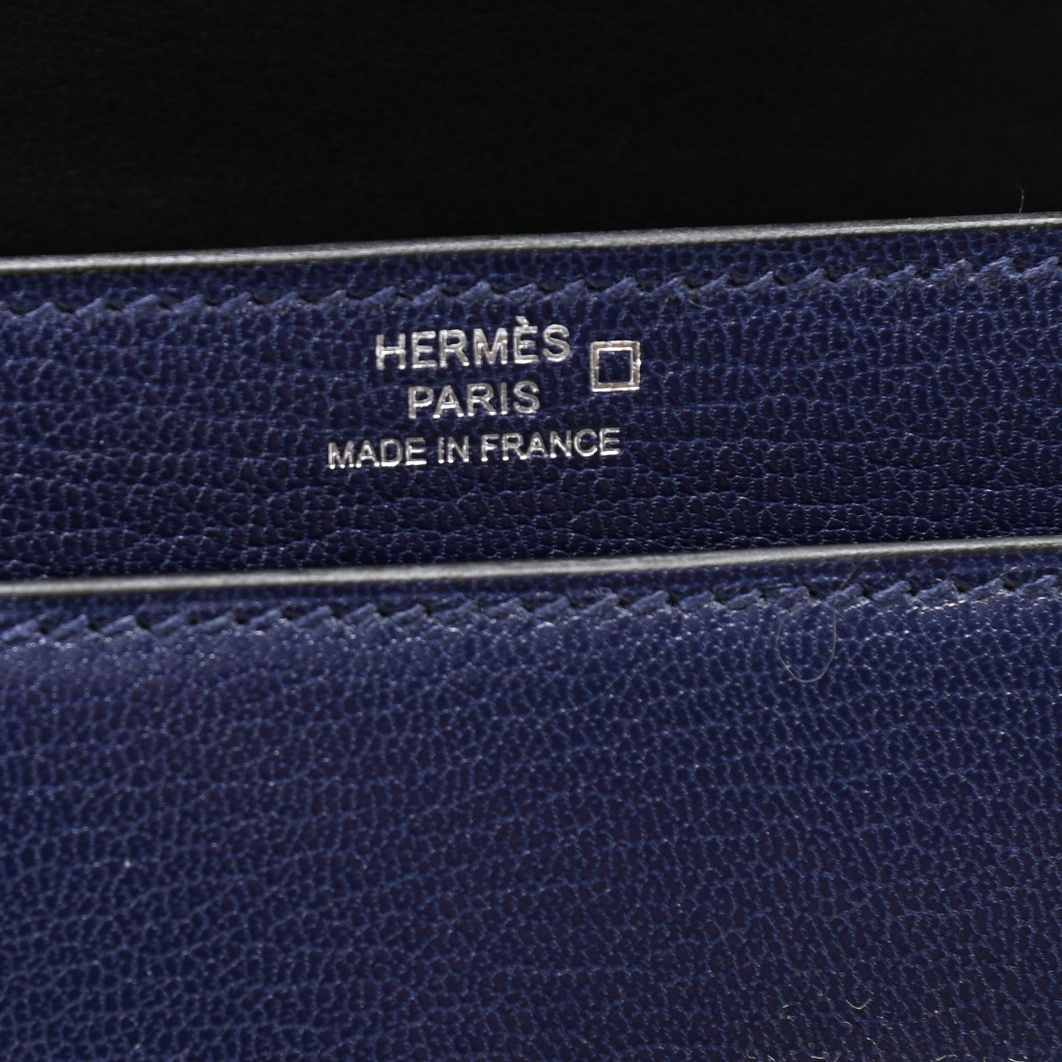 Hermes Epsom Shiny Alligator Mini Verrou Chaine Bag Bleu Encre Black 6 of 11