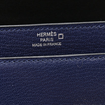 Hermes Epsom Shiny Alligator Mini Verrou Chaine Bag Bleu Encre Black 6 of 11