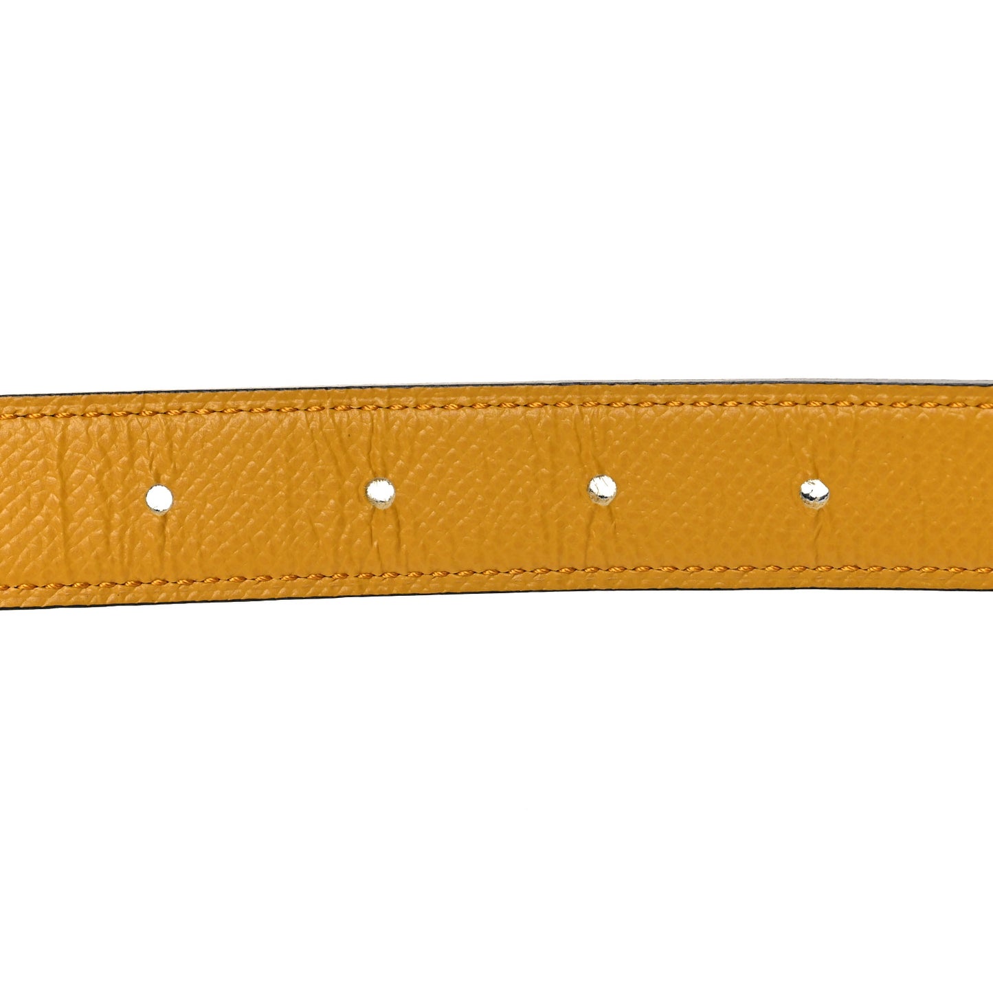 Epsom Swift Lizard 24mm Mini Constance H Belt Jaune Ambre Navy Blue