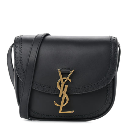 Saint Laurent Smooth Calfskin Perforated Classic Monogram Small Kaia Satchel Black 1 of 10