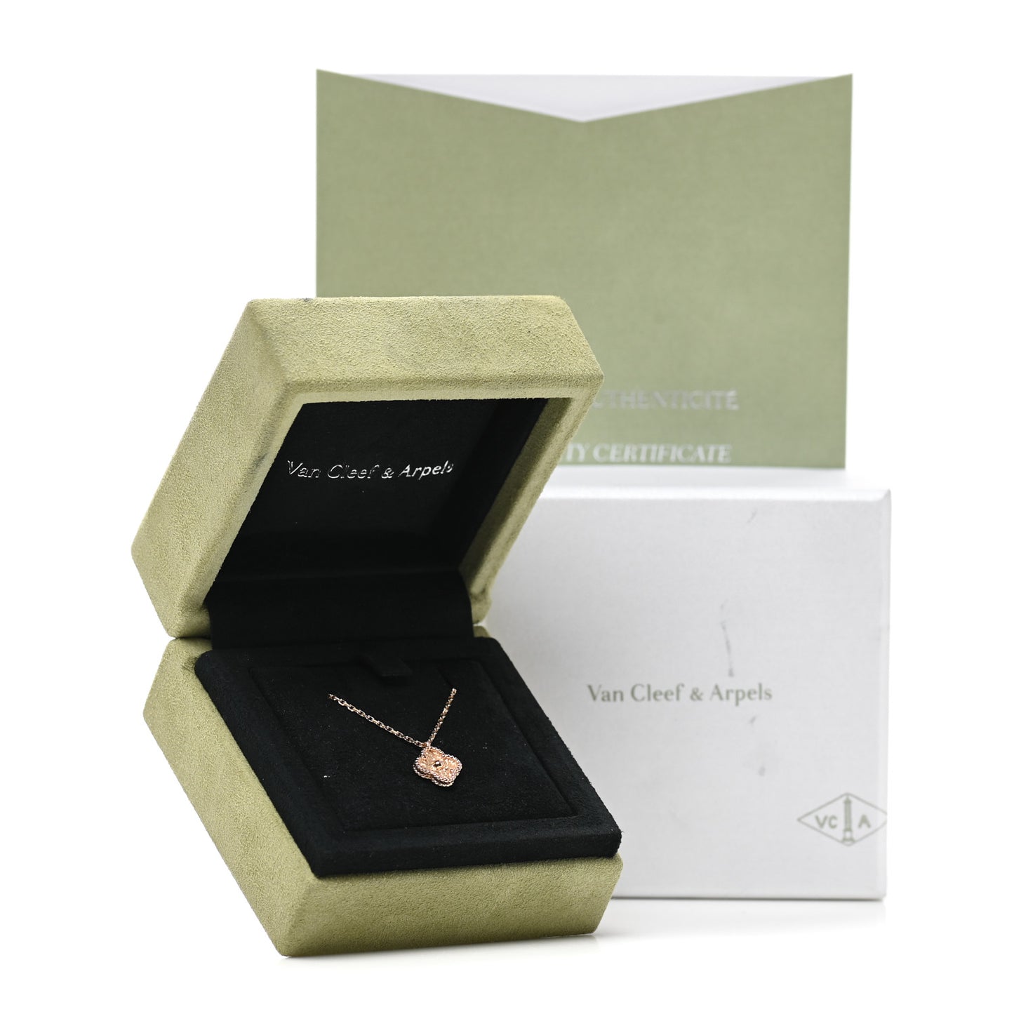 18K Rose Gold Sweet Alhambra Pendant Necklace
