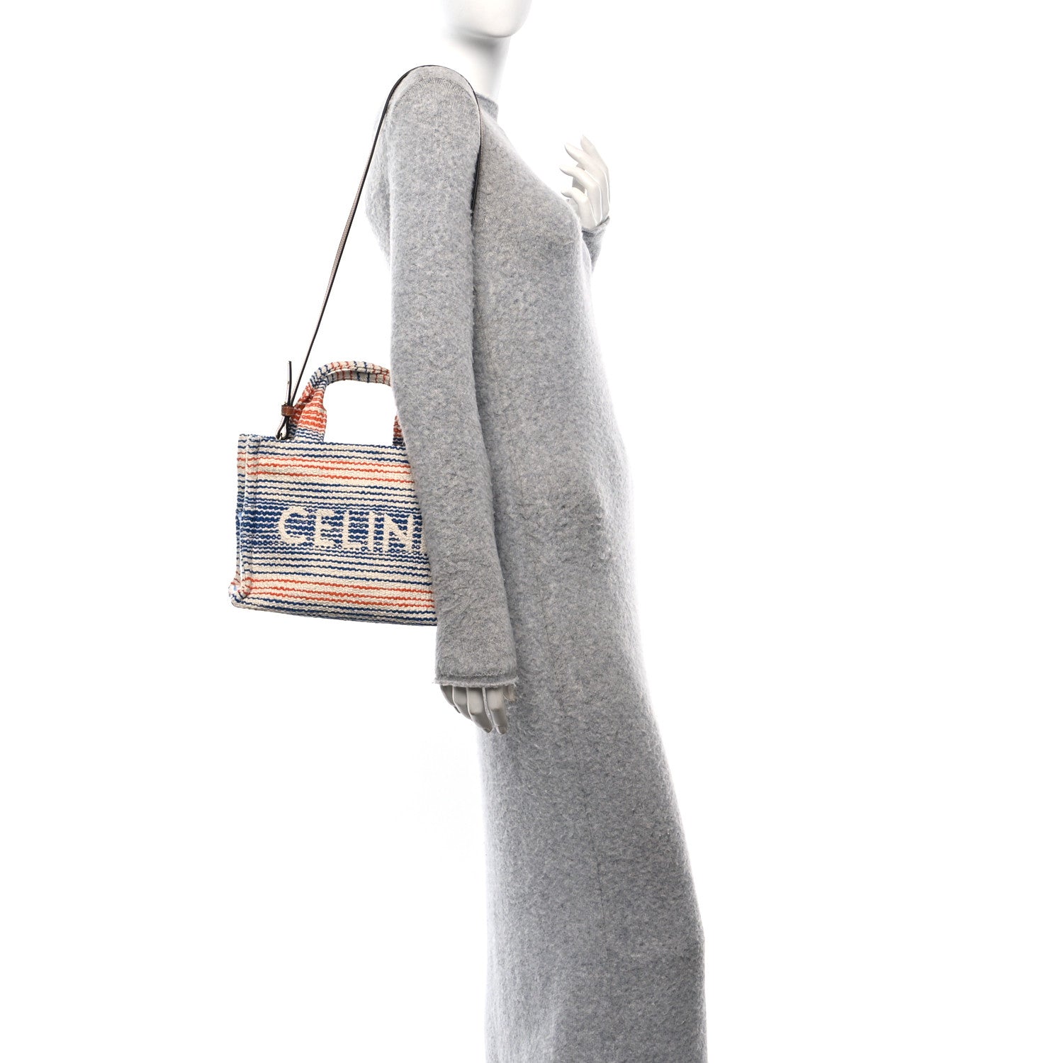 Celine Jacquard Striped Small Cabas Multicolor 2 of 10