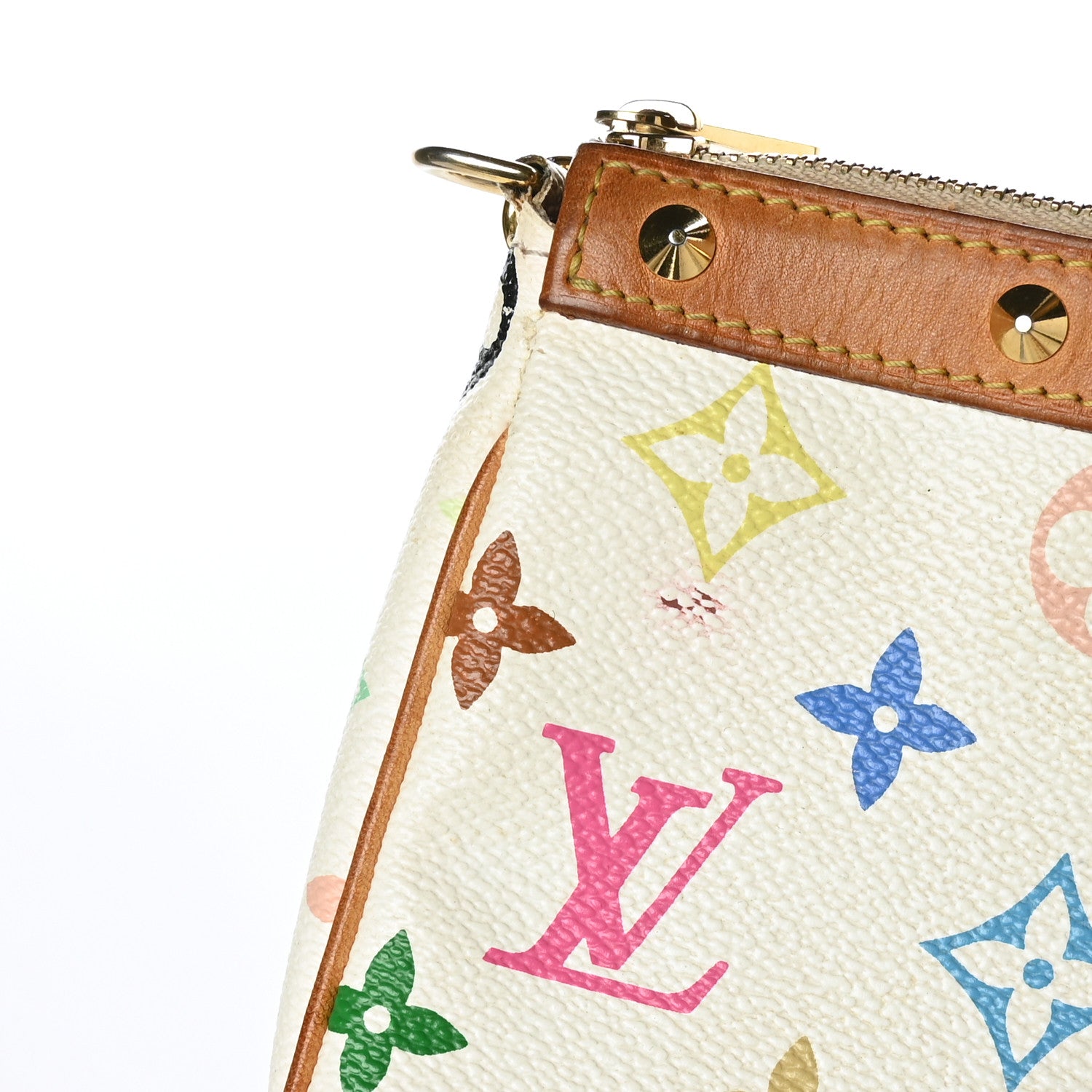Louis Vuitton Monogram Multicolor Pochette Accessories White 10 of 13
