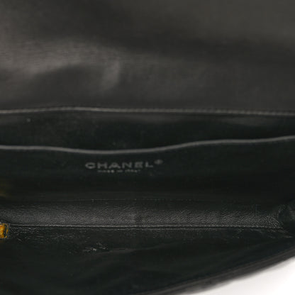 Chanel Lambskin Quilted Clutch With Chain Flap Black 6 of 10
