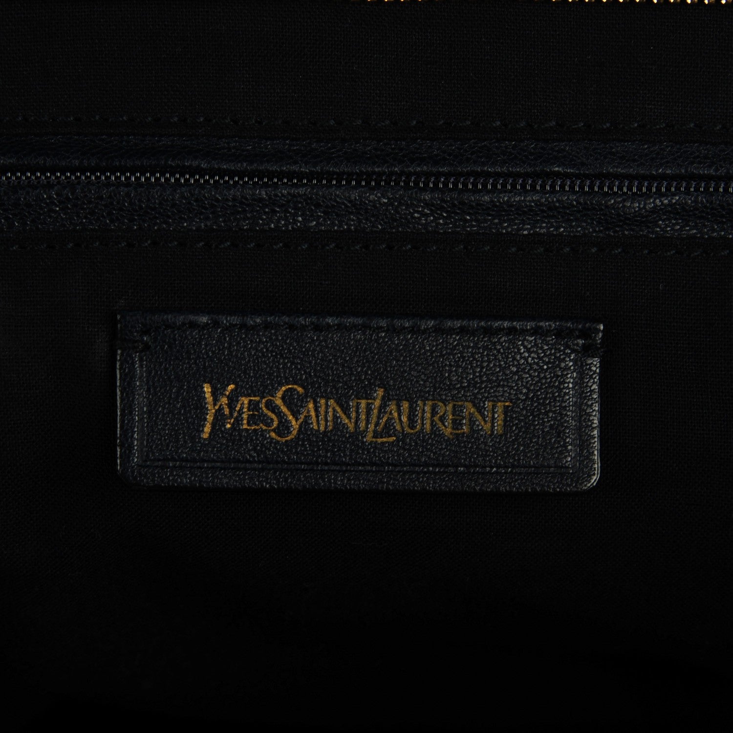 Saint Laurent Sheepskin Medium Cabas ChYc Navy 5 of 8