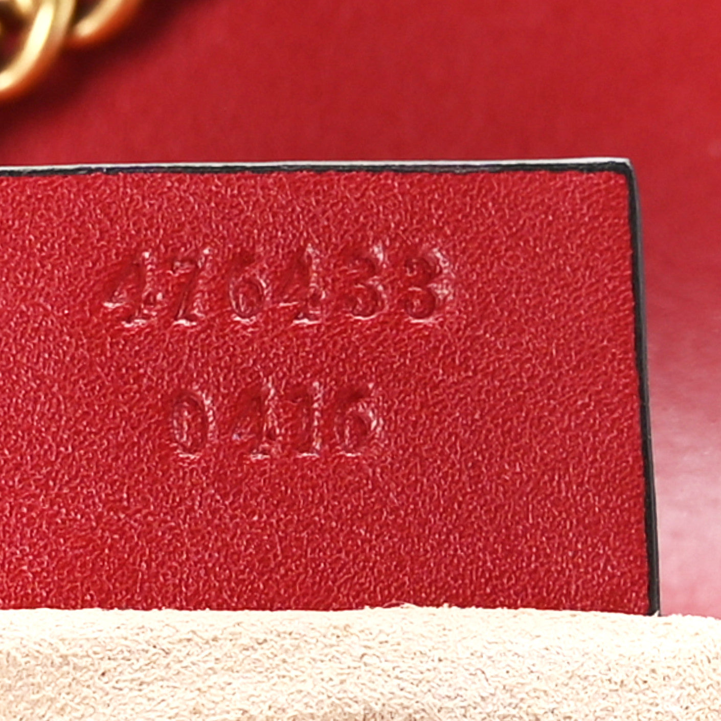 Gucci Calfskin Matelasse Super Mini GG Marmont Shoulder Bag Hibiscus Red 8 of 10